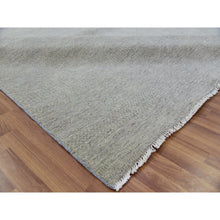 Load image into Gallery viewer, 11&#39;10&quot;x18&#39; Oxford And Solid Gray, Modern 100% Undyed Wool Grass Design, Hand Knotted Tone On Tone, Oriental Oversized Rug FWR478272