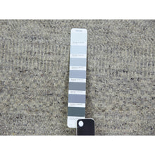Load image into Gallery viewer, 11&#39;10&quot;x18&#39; Oxford And Solid Gray, Modern 100% Undyed Wool Grass Design, Hand Knotted Tone On Tone, Oriental Oversized Rug FWR478272
