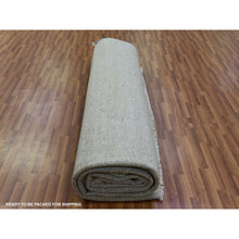 Load image into Gallery viewer, 11&#39;10&quot;x18&#39; Oxford And Solid Gray, Modern 100% Undyed Wool Grass Design, Hand Knotted Tone On Tone, Oriental Oversized Rug FWR478272