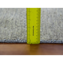 Load image into Gallery viewer, 11&#39;10&quot;x18&#39; Oxford And Solid Gray, Modern 100% Undyed Wool Grass Design, Hand Knotted Tone On Tone, Oriental Oversized Rug FWR478272