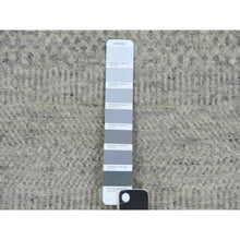 Load image into Gallery viewer, 6&#39;x6&#39; Goose And Cadet Gray, 100% Undyed Wool Hand Knotted, Tone On Tone, Modern Grass Design, Square Oriental Rug FWR478290