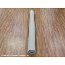 Load image into Gallery viewer, 6&#39;x6&#39; Goose and Cadet Gray, 100% Undyed Wool Hand Knotted, Tone on Tone, Modern Grass Design, Square Oriental Rug FWR478290