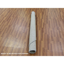 Load image into Gallery viewer, 5&#39;x5&#39; Perfect Gray, Undyed Natural Wool, Hand Knotted, Modern Grass Design, Round Tone On Tone Oriental Rug FWR478296