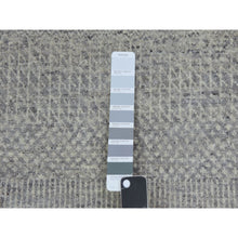 Load image into Gallery viewer, 2&#39;5&quot;x18&#39;6&quot; Scorpion Gray, Organic Undyed Wool, Tone On Tone, Modern Grass Design, Hand Knotted, Xl Runner Oriental Rug FWR478338