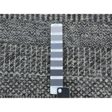Load image into Gallery viewer, 2&#39;7&quot;x20&#39; Cloudburst Gray, Modern Grass Design, Undyed 100% Wool, Hand Knotted, Xl Runner Oriental Tone On Tone Rug FWR478392