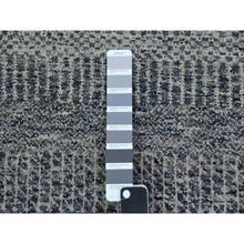 Load image into Gallery viewer, 2&#39;7&quot;x15&#39;10&quot; Steeple Gray, Modern Pure Undyed Wool Grass Design, Tone On Tone, Xl Runner Hand Knotted Oriental Rug FWR478398