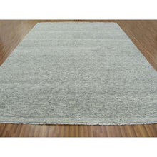 Load image into Gallery viewer, 12&#39;2&quot;x15&#39;4&quot; Gentle Gray, Hand Knotted Tone On Tone, Modern Grass Design, Soft Natural Undyed Wool, Oversized Oriental Rug FWR478422