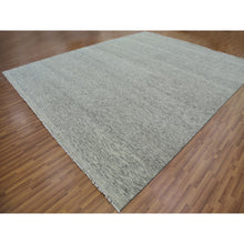 Load image into Gallery viewer, 12&#39;2&quot;x15&#39;4&quot; Gentle Gray, Hand Knotted Tone On Tone, Modern Grass Design, Soft Natural Undyed Wool, Oversized Oriental Rug FWR478422