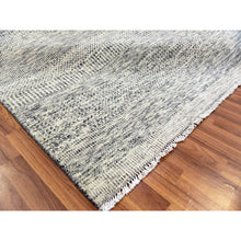 Load image into Gallery viewer, 12&#39;2&quot;x15&#39;4&quot; Gentle Gray, Hand Knotted Tone On Tone, Modern Grass Design, Soft Natural Undyed Wool, Oversized Oriental Rug FWR478422