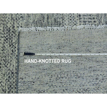 Load image into Gallery viewer, 12&#39;2&quot;x15&#39;4&quot; Gentle Gray, Hand Knotted Tone On Tone, Modern Grass Design, Soft Natural Undyed Wool, Oversized Oriental Rug FWR478422