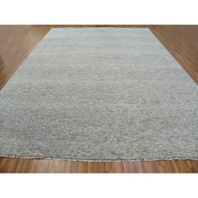 Load image into Gallery viewer, 12&#39;2x15&#39;4&quot; Ice Cube Gray, Pure Undyed Wool Modern Grass Tone On Tone Design, Oversized Hand Knotted Oriental Rug FWR478428