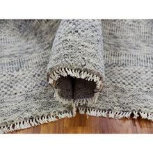 Load image into Gallery viewer, 12&#39;2x15&#39;4&quot; Ice Cube Gray, Pure Undyed Wool Modern Grass Tone On Tone Design, Oversized Hand Knotted Oriental Rug FWR478428