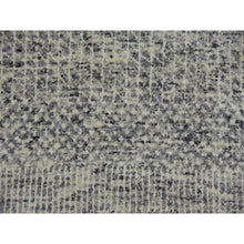 Load image into Gallery viewer, 12&#39;2x15&#39;4&quot; Ice Cube Gray, Pure Undyed Wool Modern Grass Tone On Tone Design, Oversized Hand Knotted Oriental Rug FWR478428