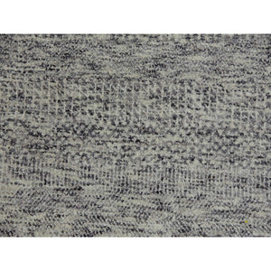 10'x13'10" Vintage Gray, Soft Natural Undyed Wool, Modern Grass Design, Tone On Tone,  Hand Knotted, Oriental Rug FWR478434