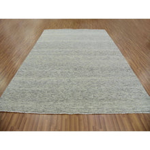 Load image into Gallery viewer, 9&#39;x12&#39;4&quot; Laid Back Gray, Modern Grass Design, Tone On Tone, Organic Undyed Wool, Hand Knotted, Oriental Rug FWR478446