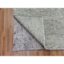 Load image into Gallery viewer, 9&#39;x12&#39;4&quot; Laid Back Gray, Modern Grass Design, Tone On Tone, Organic Undyed Wool, Hand Knotted, Oriental Rug FWR478446