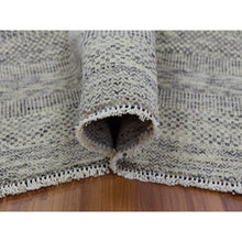 Load image into Gallery viewer, 9&#39;x12&#39;4&quot; Laid Back Gray, Modern Grass Design, Tone On Tone, Organic Undyed Wool, Hand Knotted, Oriental Rug FWR478446