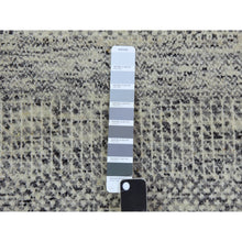 Load image into Gallery viewer, 9&#39;x12&#39;4&quot; Laid Back Gray, Modern Grass Design, Tone On Tone, Organic Undyed Wool, Hand Knotted, Oriental Rug FWR478446