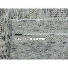 Load image into Gallery viewer, 9&#39;x12&#39;4&quot; Laid Back Gray, Modern Grass Design, Tone On Tone, Organic Undyed Wool, Hand Knotted, Oriental Rug FWR478446