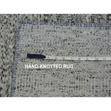 Load image into Gallery viewer, 4&#39;x6&#39;2&quot; Rock Ridge Gray, Hand Knotted, Modern Tone On Tone Grass Design, Undyed Pure Wool, Oriental Rug FWR478458