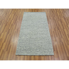 Load image into Gallery viewer, 3&#39;x5&#39;6&quot; 100% Undyed Wool, Modern Hand Knotted Grass Design, Tone On Tone, Oriental Rug FWR478482
