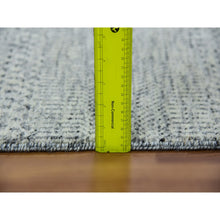 Load image into Gallery viewer, 3&#39;x5&#39;6&quot; Light Gray, Modern Grass Design, Tone on Tone, Undyed Pure Wool, Hand Knotted, Oriental Rug FWR478488