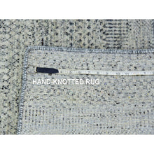 Load image into Gallery viewer, 3&#39;x5&#39;6&quot; Light Gray, Modern Grass Design, Tone on Tone, Undyed Pure Wool, Hand Knotted, Oriental Rug FWR478488