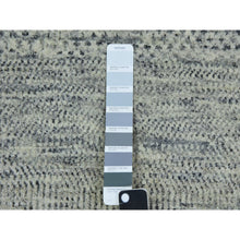 Load image into Gallery viewer, 3&#39;x5&#39;6&quot; Medium with Light Slate Gray, Hand Knotted, Modern Tone on Tone Grass Design, Undyed Pure Wool, Oriental Rug FWR478494