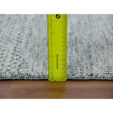 Load image into Gallery viewer, 3&#39;x5&#39;6&quot; Medium With Light Slate Gray, Hand Knotted, Modern Tone On Tone Grass Design, Undyed Pure Wool, Oriental Rug FWR478494