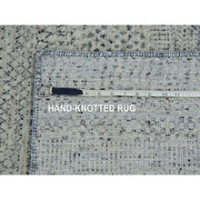 Load image into Gallery viewer, 3&#39;x5&#39;6&quot; Medium With Light Slate Gray, Hand Knotted, Modern Tone On Tone Grass Design, Undyed Pure Wool, Oriental Rug FWR478494