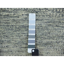 Load image into Gallery viewer, 3&#39;1&quot;x5&#39;7&quot; Stone Gray, Modern Undyed Natural Wool Grass Design, Tone on Tone, Hand Knotted Oriental Rug FWR478500