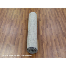 Load image into Gallery viewer, 3&#39;1&quot;x5&#39;7&quot; Stone Gray, Modern Undyed Natural Wool Grass Design, Tone On Tone, Hand Knotted Oriental Rug FWR478500