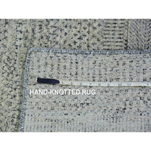 Load image into Gallery viewer, 3&#39;1&quot;x5&#39;7&quot; Stone Gray, Modern Undyed Natural Wool Grass Design, Tone On Tone, Hand Knotted Oriental Rug FWR478500