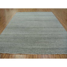 Load image into Gallery viewer, 12&#39;x12&#39; Best Gray, Tone On Tone, Modern Organic Undyed Wool Hand Knotted Grass Design, Square Oriental Rug FWR478530
