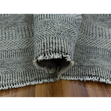 Load image into Gallery viewer, 12&#39;x12&#39; Best Gray, Tone On Tone, Modern Organic Undyed Wool Hand Knotted Grass Design, Square Oriental Rug FWR478530