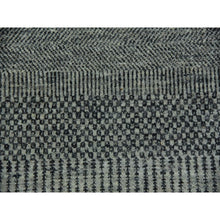 Load image into Gallery viewer, 12&#39;x12&#39; Best Gray, Tone On Tone, Modern Organic Undyed Wool Hand Knotted Grass Design, Square Oriental Rug FWR478530