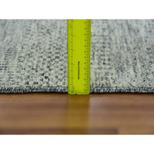 Load image into Gallery viewer, 2&#39;x3&#39;3&quot; Echo Gray, Undyed Natural Wool, Hand Knotted Tone On Tone, Modern Grass Design, Mat Oriental Rug FWR478536