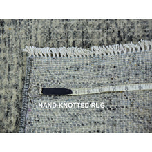 Load image into Gallery viewer, 2&#39;x3&#39;3&quot; Echo Gray, Undyed Natural Wool, Hand Knotted Tone On Tone, Modern Grass Design, Mat Oriental Rug FWR478536