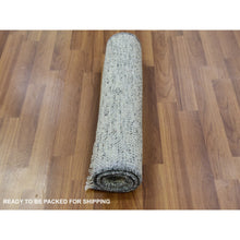 Load image into Gallery viewer, 2&#39;x3&#39;3&quot; Echo Gray, Undyed Natural Wool, Hand Knotted Tone On Tone, Modern Grass Design, Mat Oriental Rug FWR478536