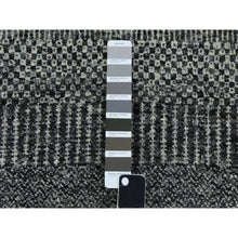Load image into Gallery viewer, 2&#39;4&quot;x27&#39;9&quot; Monument Gray, Hand Knotted, Modern Natural Undyed Wool, Tone On Tone Grass Design, Xl Runner Oriental Rug FWR478548