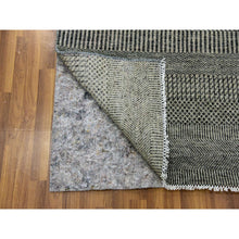Load image into Gallery viewer, 6&#39;x6&#39; Flannel Gray, Undyed 100% Wool, Modern Grass Design, Hand Knotted, Square Oriental Rug FWR478554