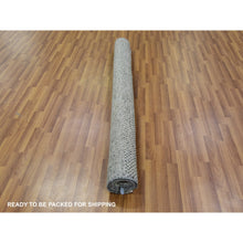 Load image into Gallery viewer, 6&#39;x6&#39; Flannel Gray, Undyed 100% Wool, Modern Grass Design, Hand Knotted, Square Oriental Rug FWR478554