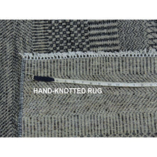 Load image into Gallery viewer, 6&#39;x6&#39; Flannel Gray, Wool and Silk, Hand Knotted, Modern Abstract Design, Round Oriental Rug FWR452082