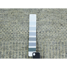Load image into Gallery viewer, 11&#39;10&quot;x15&#39;4&quot; Templeton Gray, Natural Undyed Wool, Modern Hand Knotted Grass Design,  Tone On Tone Oriental Oversized Rug FWR478560