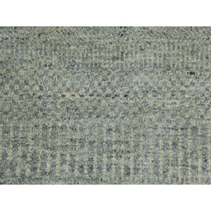 11'10"x15'4" Templeton Gray, Natural Undyed Wool, Modern Hand Knotted Grass Design,  Tone On Tone Oriental Oversized Rug FWR478560