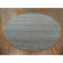 Load image into Gallery viewer, 12&#39;x12&#39; Mockingbird With Gunmetal Gray, Modern Extra Soft Wool Grass Design, Hand Knotted, Round Tone On Tone Oriental Rug FWR478566