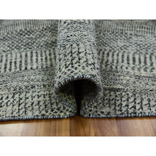 Load image into Gallery viewer, 12&#39;x12&#39; Mockingbird With Gunmetal Gray, Modern Extra Soft Wool Grass Design, Hand Knotted, Round Tone On Tone Oriental Rug FWR478566