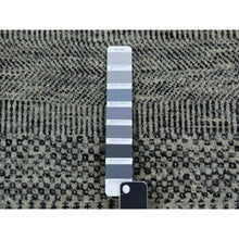 Load image into Gallery viewer, 12&#39;x12&#39; Mockingbird With Gunmetal Gray, Modern Extra Soft Wool Grass Design, Hand Knotted, Round Tone On Tone Oriental Rug FWR478566