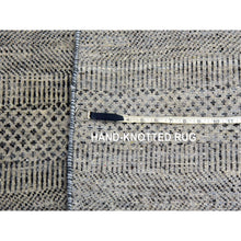 Load image into Gallery viewer, 12&#39;x12&#39; Mockingbird With Gunmetal Gray, Modern Extra Soft Wool Grass Design, Hand Knotted, Round Tone On Tone Oriental Rug FWR478566
