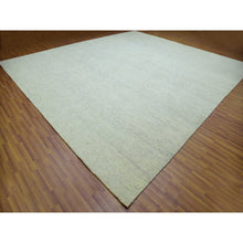 Load image into Gallery viewer, 14&#39;1&quot;x16&#39; Edgecomb Gray, Modern Hand Knotted Grass Design, Tone On Tone Undyed Pure Wool, Oversized Oriental Rug FWR478572